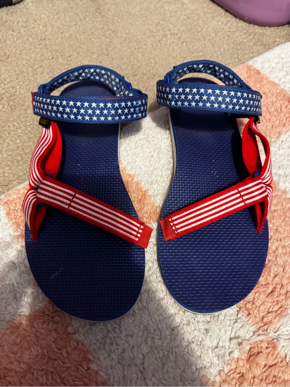 Teva Navy Blue and Red Star-Print Sport Sandals - Picture 2 of 7